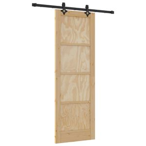 vidaXL Schiebet&uuml;r ORKDAL 73,5 x 211 cm Massives Kiefernholz Natur
