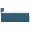 vidaXL Boxspringbett mit Matratze Blau 90x200 cm Samt