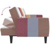 vidaXL Schlafsofa 2-Sitzer mit Fu&szlig;hocker Mehrfarbig Stoff