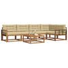 vidaXL Outdoor-Sofagarnitur mit Kissen 6 pcs Natur und Beige