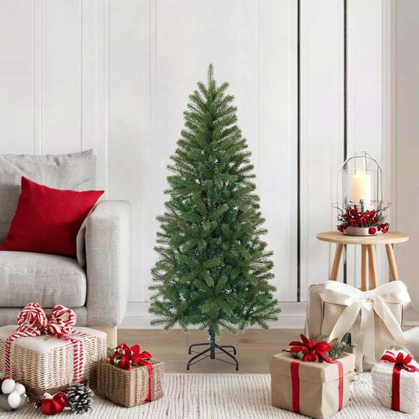 vidaXL K&uuml;nstlicher Weihnachtsbaum Gr&uuml;n 120 cm PVC, PE und Stahl