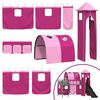 vidaXL Kinderloftbett Schwarz und Pink 74,5 x 190 cm Metall