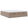 vidaXL Ottoman-Bett mit Matratzen Cappuccino 160x200cm Kunstleder