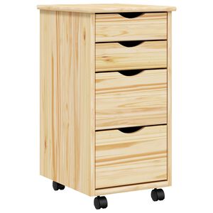 vidaXL Rollwagen mit Schreibtisch MOSS 34 x 39 x 65,5 cm Klarlack