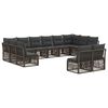 vidaXL Gartensofa-set 12 pcs Grau Poly-Rattan