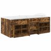 vidaXL Loft Bettgestell mit Schrank mit Regal 3 stk. Ger&auml;ucherte Eiche