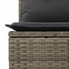 vidaXL 8-tlg. Garten-Sofagarnitur mit Kissen Grau Poly Rattan