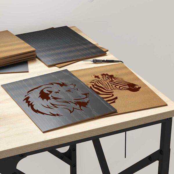 vidaXL Dekoplatten 12 pcs Schwarz Eichen-Optik 15 x 21 x 0.3 cm