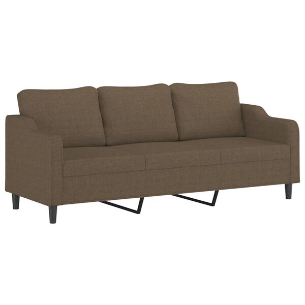 vidaXL 3-Sitzer-Sofa Braun 210 cm Stoff