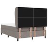 vidaXL Boxspringbett mit Matratze Taupe 140 x 200 cm Stoff