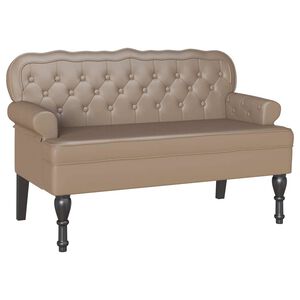 vidaXL Chesterfield Bank Cappuccino 119,5 x 64,5 x 75 cm Kunstleder