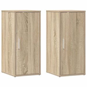 vidaXL Schuhschr&auml;nke 2 Stk. Sonoma-Eiche 32x35x70 cm Holzwerkstoff