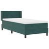 vidaXL Boxspringbett mit Matratze Dunkelgr&uuml;n 200 x 90 cm Samt