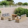 vidaXL Gartensofa-set 9 pcs Beige Poly-Rattan