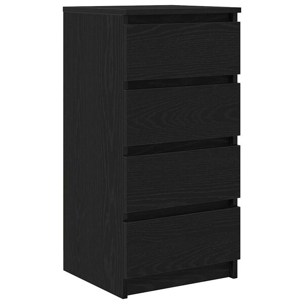 vidaXL Sideboard Schwarz Eichen-Optik 37,5x35x76 cm Holzwerkstoff