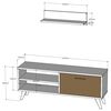 Homemania TV-Schrank Party 120x29,7x48,6 cm Wei&szlig; und Walnuss