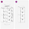 vidaXL Aktenschrank mit Schubladen 2 pcs Anthrazit 44 x 50 x 106,5 cm