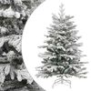 vidaXL K&uuml;nstlicher Weihnachtsbaum Klappbar Beschneit 180 cm