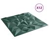 vidaXL Wandpaneele 12 pcs Amethyst Gr&uuml;n 50 x 50 cm XPS Schaum
