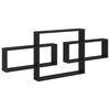 vidaXL Wandregal Schwarze Eiche 130 x 10 x 50 cm Holzwerkstoff