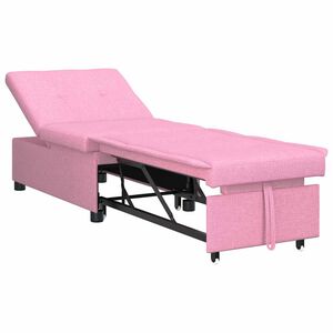 vidaXL Schlafsofa Ausziehbar Rosa 194 x 50 x 82 cm Stoff