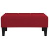 vidaXL Schlafsofa 2-Sitzer mit 2 Kissen & Hocker Weinrot Samt