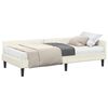 vidaXL Eckbettgestell mit Matratze 2 stk. Creme 80 x 200 cm Samt
