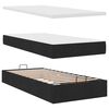 vidaXL Ottoman-Bett mit Matratze Schwarz 90x190 cm Stoff