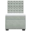 vidaXL Boxspringbett mit Matratze Hellgrau 80x200 cm Samt