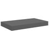 vidaXL Schweberegale 2 Stk. Hochglanz-Grau 40x23x3,8 cm MDF