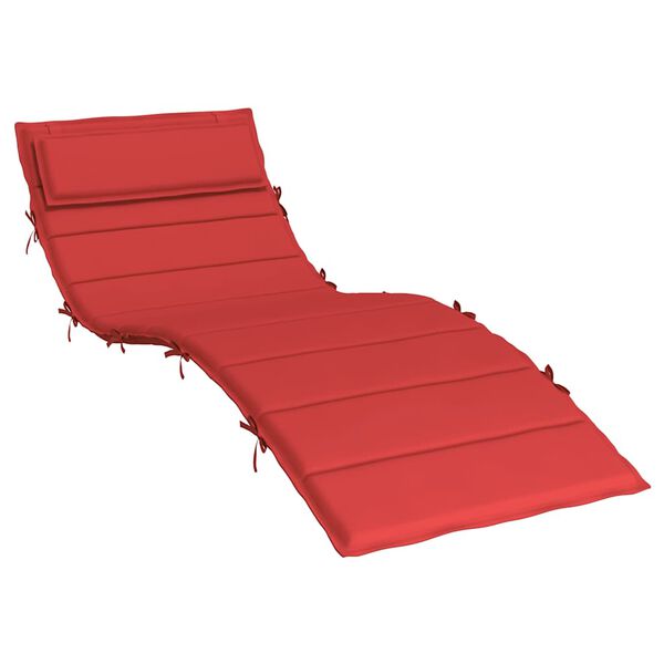vidaXL Sonnenliegen-Auflage Rot 180x60x4 cm Oxford-Gewebe