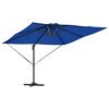 vidaXL Sonnenschirm mit LED-Lichtleisten Azure Blau 286 x 284 x 270 cm