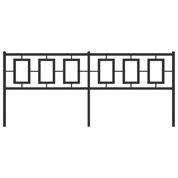 vidaXL Ersatz-Kopfteil Metall Schwarz 200 cm