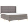 vidaXL Boxspringbett mit Matratze Taupe 180 x 200 cm Stoff