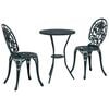 vidaXL Garten Bistro Set 3 stk. Gr&uuml;n Aluminium