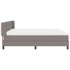 vidaXL Boxspringbett mit Matratze Taupe 200 x 200 cm Stoff