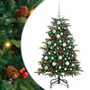 vidaXL K&uuml;nstlicher Weihnachtsbaum mit 150 LEDs mit St&auml;nder Gr&uuml;n 120 cm