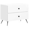vidaXL Nachttisch Hochglanz Wei&szlig; 62 x 34,5 x 47,5 cm Holzwerkstoff