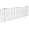 vidaXL Gabionenwand mit Abdeckung Verzinkter Stahl 600×30×200 cm