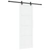 vidaXL Schiebet&uuml;r Wei&szlig; und Schwarz 83 x 232 cm Massives Kiefernholz
