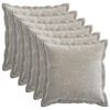 vidaXL Kissenbezug 6 stk. HOUTEN Hellgrau 50 x 50 cm Chenille-Stoff