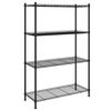 vidaXL Lagerregal mit 4 B&ouml;den 90x35x137 cm Schwarz 200 kg