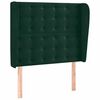 vidaXL Kopfteil mit Ohren Dunkelgr&uuml;n 103x23x118/128 cm Samt