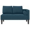 vidaXL Chaiselongue mit Kissen Blau Samt