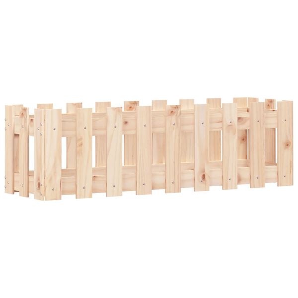 vidaXL Hochbeet Lattenzaun-Design 100x30x30 cm Massivholz Kiefer