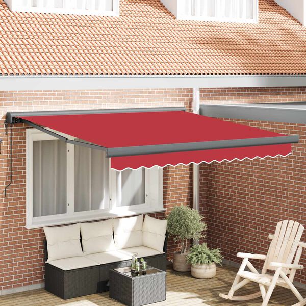 vidaXL Markise Rot 300 x 250 x 165 cm Polyester und Aluminium