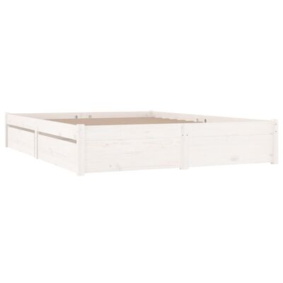 vidaXL Bett mit Schubladen Weiß 140x200 cm