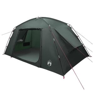 vidaXL H&uuml;tten-Zelt mit Dach Olivegr&uuml;n 400 x 210 x 180 cm Polyester