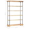 vidaXL B&uuml;cherregal 5 F&auml;cher 120x35x180 cm Massivholz Mango und Stahl