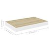 vidaXL Schweberegale 4 Stk. Eichen-Optik und Wei&szlig; 50x23x3,8 cm MDF